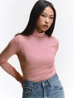 GATE Basic golf z żebrowanej dzianiny| Koszulki I Topy·Golfy