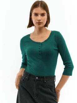 GATE Basic koszulka z guzikami| Koszulki I Topy·Koszulki