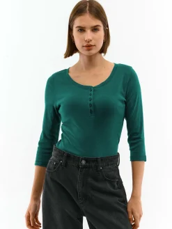 GATE Basic koszulka z guzikami| Koszulki I Topy·Koszulki