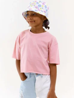 GATE Basic krótki t-shirt z niewykończonym brzegiem|Dzieci Dziewczynki·Koszulki I Topy