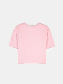 GATE Basic krótki t-shirt z niewykończonym brzegiem|Dzieci Dziewczynki·Koszulki I Topy