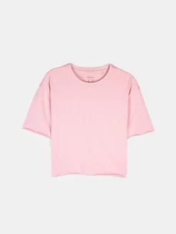 GATE Basic krótki t-shirt z niewykończonym brzegiem|Dzieci Dziewczynki·Koszulki I Topy