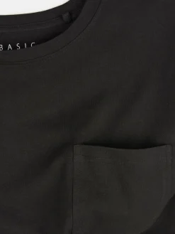 GATE Basic wydłużona koszulka z kieszonką i rozcięciami|Dzieci Maternity