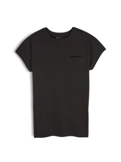 GATE Basic wydłużona koszulka z kieszonką i rozcięciami|Dzieci Maternity