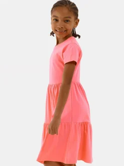 GATE Basicowa, bawełniana sukienka z falbankami|Dzieci Dziewczynki·Sukienki