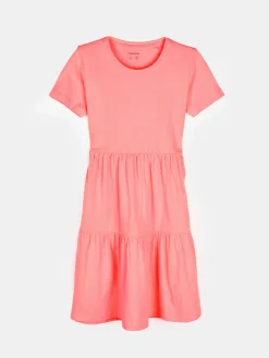 GATE Basicowa, bawełniana sukienka z falbankami|Dzieci Dziewczynki·Sukienki