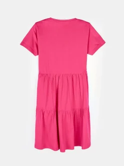 GATE Basicowa, bawełniana sukienka z falbankami|Dzieci Dziewczynki·Sukienki