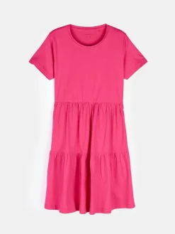 GATE Basicowa, bawełniana sukienka z falbankami|Dzieci Dziewczynki·Sukienki