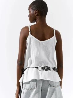 GATE Bawełniana bluzka na ramiączkach| Koszulki I Topy·Topy|Koszulki I Topy·Podkoszulki ☀️