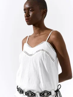 GATE Bawełniana bluzka na ramiączkach| Koszulki I Topy·Topy|Koszulki I Topy·Podkoszulki ☀️