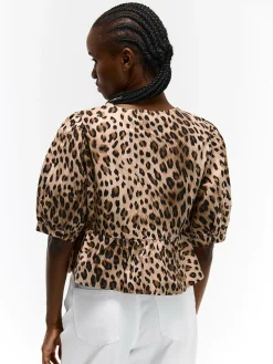 GATE Bawełniana bluzka z nadrukiem| Koszulki I Topy·Topy|Koszulki I Topy·Bluzki