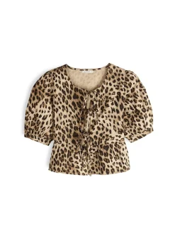 GATE Bawełniana bluzka z nadrukiem| Koszulki I Topy·Topy|Koszulki I Topy·Bluzki