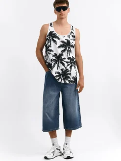 GATE Bawełniana bokserka damska z nadrukiem| Koszulki·Koszulki ☀️|Koszulki·Podkoszulki