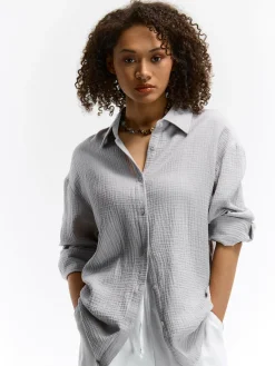 GATE Bawełniana koszula|Damskie Koszulki I Topy·Koszule Damskie