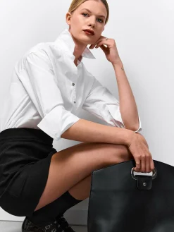 GATE Bawełniana koszula|Damskie Koszulki I Topy·Koszule Damskie