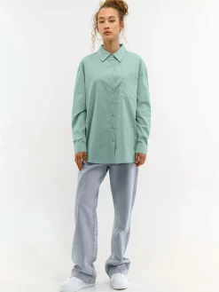 GATE Bawełniana koszula|Damskie Koszulki I Topy·Koszule Damskie