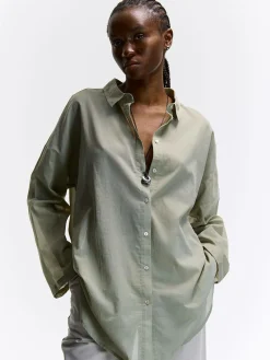 GATE Bawełniana koszula| Koszulki I Topy·Bluzki