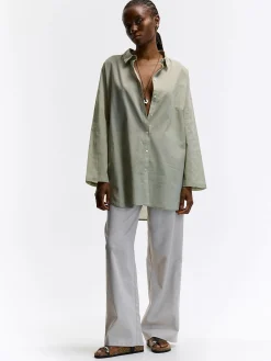 GATE Bawełniana koszula| Koszulki I Topy·Bluzki