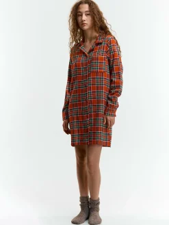 GATE Bawełniana koszula nocna w kratę| Bielizna·Bielizna Nocna