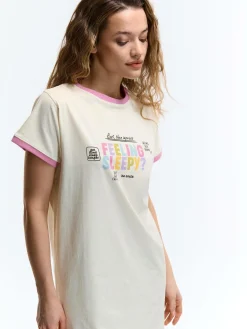 GATE Bawełniana koszula nocna z nadrukiem| Bielizna·Bielizna Nocna