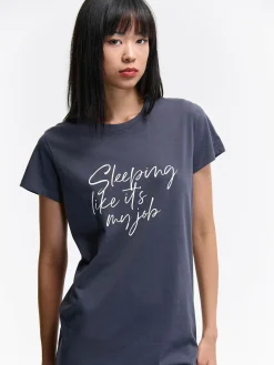 GATE Bawełniana koszula nocna z nadrukiem| Bielizna·Bielizna Nocna