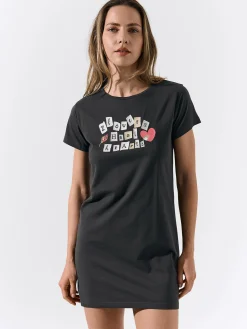 GATE Bawełniana koszula nocna z haftem| Bielizna·Bielizna Nocna