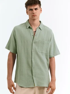 GATE Bawełniana koszula o regularnym kroju| Koszulki·Koszule