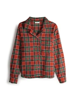 GATE Bawełniana koszula piżamowa w kratkę| Bielizna·Bielizna Nocna