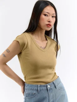 GATE Bawełniana koszulka| Koszulki I Topy·Koszulki