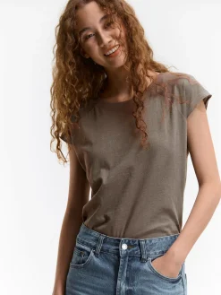 GATE Bawełniana koszulka| Koszulki I Topy·Koszulki