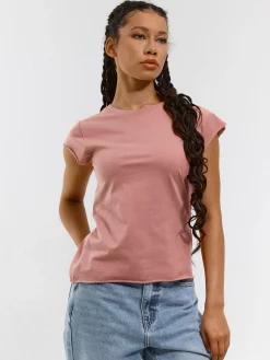 GATE Bawełniana koszulka basic z niewykończonym brzegiem| Koszulki I Topy·Koszulki