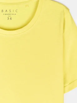 GATE Bawełniana koszulka basic z krótkim rękawem| Koszulki I Topy·Koszulki