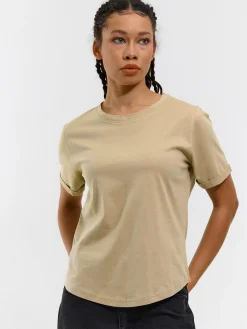 GATE Bawełniana koszulka basic z krótkim rękawem| Koszulki I Topy·Koszulki