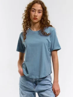 GATE Bawełniana koszulka basic z krótkim rękawem| Koszulki I Topy·Koszulki