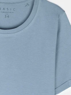 GATE Bawełniana koszulka basic z krótkim rękawem| Koszulki I Topy·Koszulki