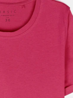 GATE Bawełniana koszulka basic z krótkim rękawem| Koszulki I Topy·Koszulki