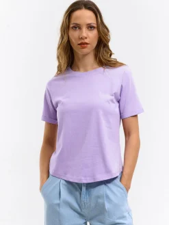 GATE Bawełniana koszulka basic z krótkim rękawem| Koszulki I Topy·Koszulki