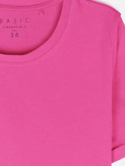 GATE Bawełniana koszulka basic z krótkim rękawem| Koszulki I Topy·Koszulki