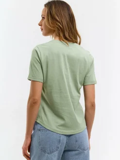 GATE Bawełniana koszulka basic z krótkim rękawem| Koszulki I Topy·Koszulki