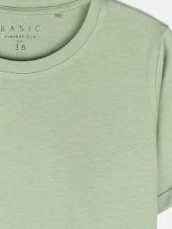 GATE Bawełniana koszulka basic z krótkim rękawem| Koszulki I Topy·Koszulki