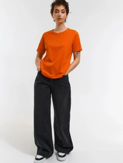 GATE Bawełniana koszulka basic z krótkim rękawem| Koszulki I Topy·Koszulki