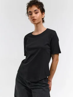 GATE Bawełniana koszulka basic z krótkim rękawem| Koszulki I Topy·Koszulki