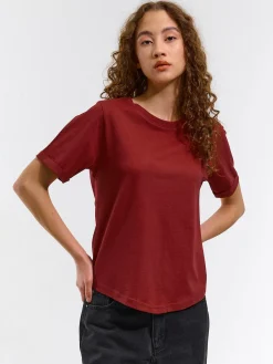 GATE Bawełniana koszulka basic z krótkim rękawem| Koszulki I Topy·Koszulki