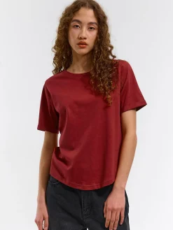 GATE Bawełniana koszulka basic z krótkim rękawem| Koszulki I Topy·Koszulki