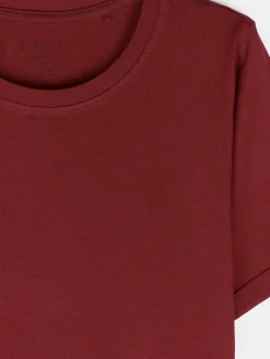 GATE Bawełniana koszulka basic z krótkim rękawem| Koszulki I Topy·Koszulki