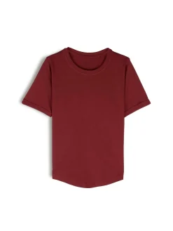 GATE Bawełniana koszulka basic z krótkim rękawem| Koszulki I Topy·Koszulki