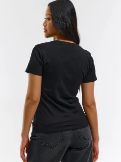 GATE Bawełniana koszulka basic z krótkim rękawem| Koszulki I Topy·Koszulki