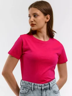 GATE Bawełniana koszulka basic z krótkim rękawem| Koszulki I Topy·Koszulki