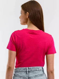 GATE Bawełniana koszulka basic z krótkim rękawem| Koszulki I Topy·Koszulki