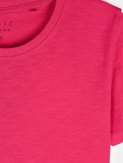 GATE Bawełniana koszulka basic z krótkim rękawem| Koszulki I Topy·Koszulki